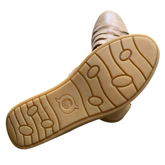 Born Fisherman Sandals Womens 7.5 Tan Leather Flats Casual Comfort Retro - Picture 5 of 9
